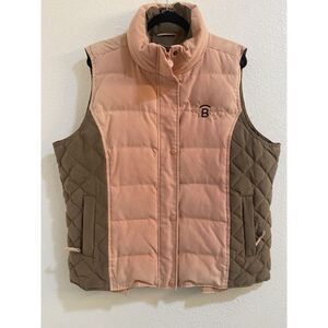 Outback Trading Co Vest Womens 2X Pink Brown Snow Mtn Down Puffer Jacket Quilted
